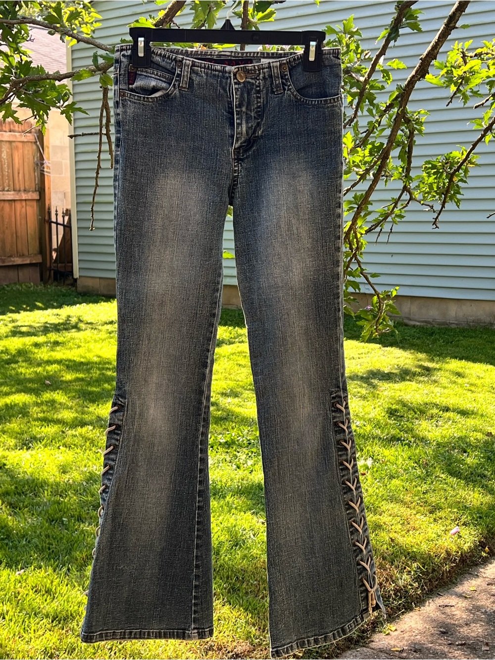🔥😍Mudd YO Vintage Y2K jeans Britney Lowrise Laceup Perfect WAISTLESS Mariah 3🥵🔥📈